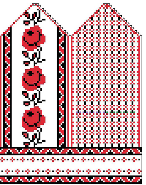 Ukrainian Rose Mittens